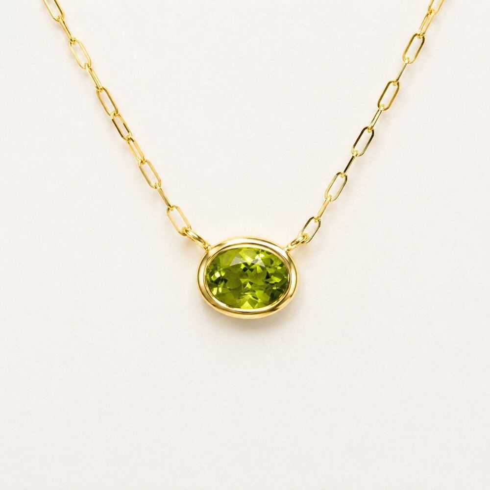 Demantoid Garnet Necklace 1.92ct Natural Gemstone 14K Yellow Gold
